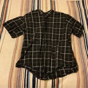 George Men's Dark Plaid Button Down Shirt